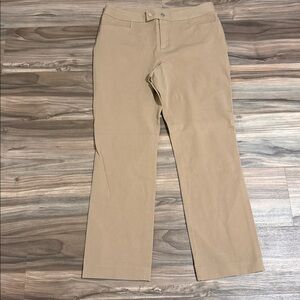 Chaps Petite Women’s Tan Stretch Twill Pants Straight Sz.12P